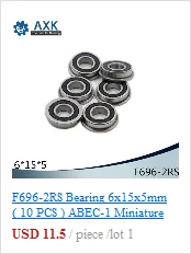 696 Гибридный керамический подшипник 6*15*5 мм ABEC-1(1 шт.) промышленный мотор шпинделя 696HC гибриды Si3N4 шариковые подшипники 3NC 696ZZ