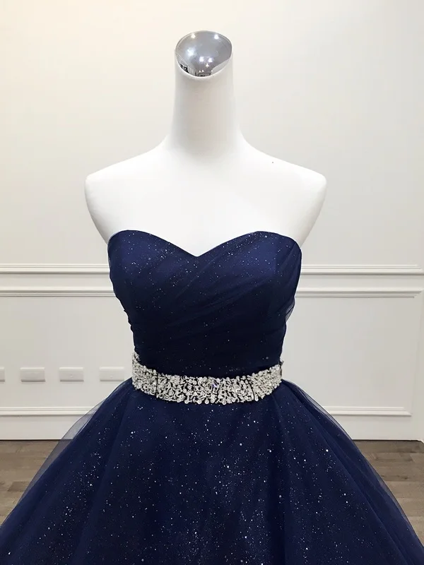 Роскошное темно-синее шикарное бальное платье принцессы Vestido De Noiva вечернее