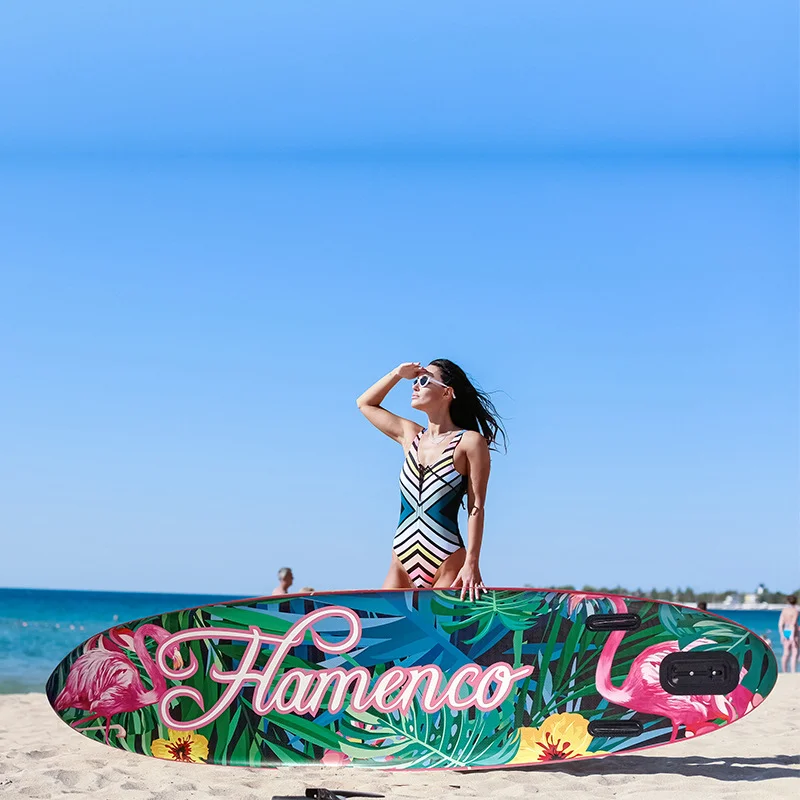 Доска для серфинга AddFun с фламинго надувная весло доска взрослых плавающая ПВХ из