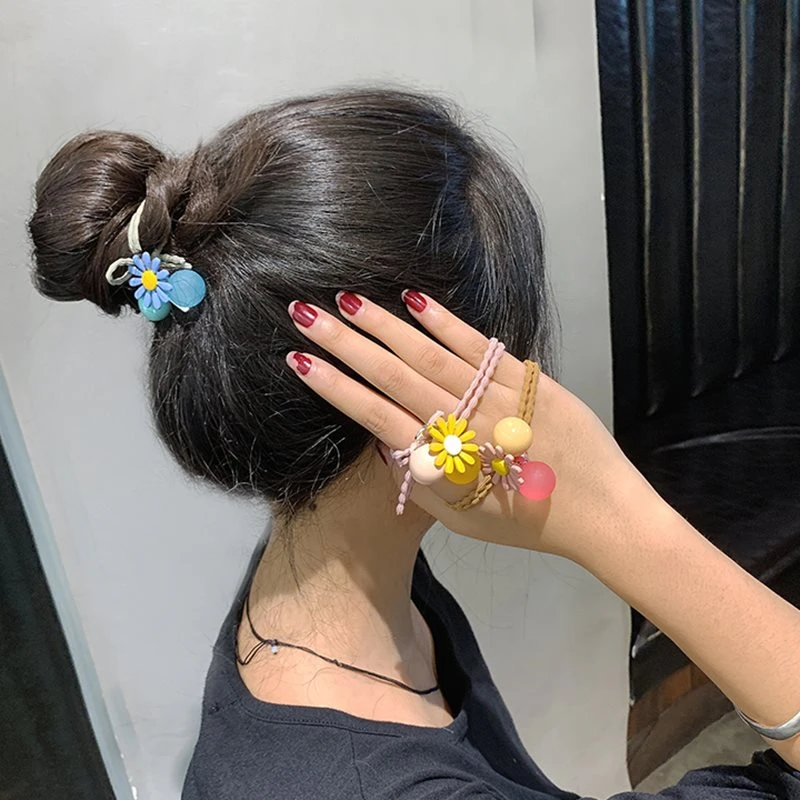 1 шт. цветные эластичные резинки для волос девочек яркие женские аксессуары