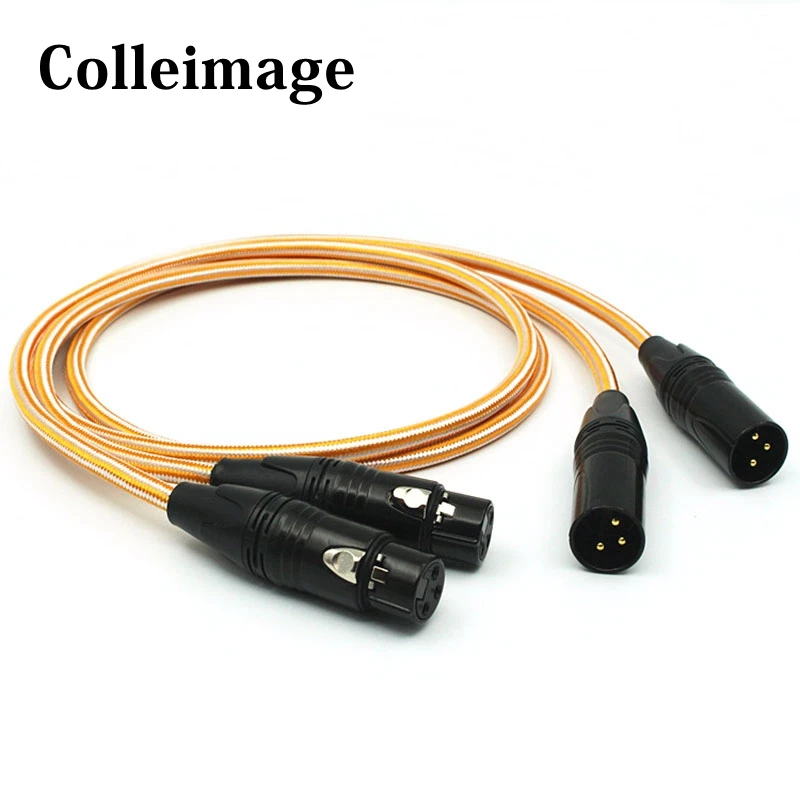 Colleimage посеребренный Hifi 2 XLR кабель Hi end Male to Female с позолоченным разъемом|Кабели VGA| |