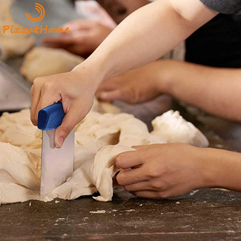 Нож для пиццы PizzAtHome из нержавеющей стали приготовления еды скребок с резиновой