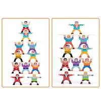 wooden stacking hercules interlock toys balancing blocks toddler educational toy for kids