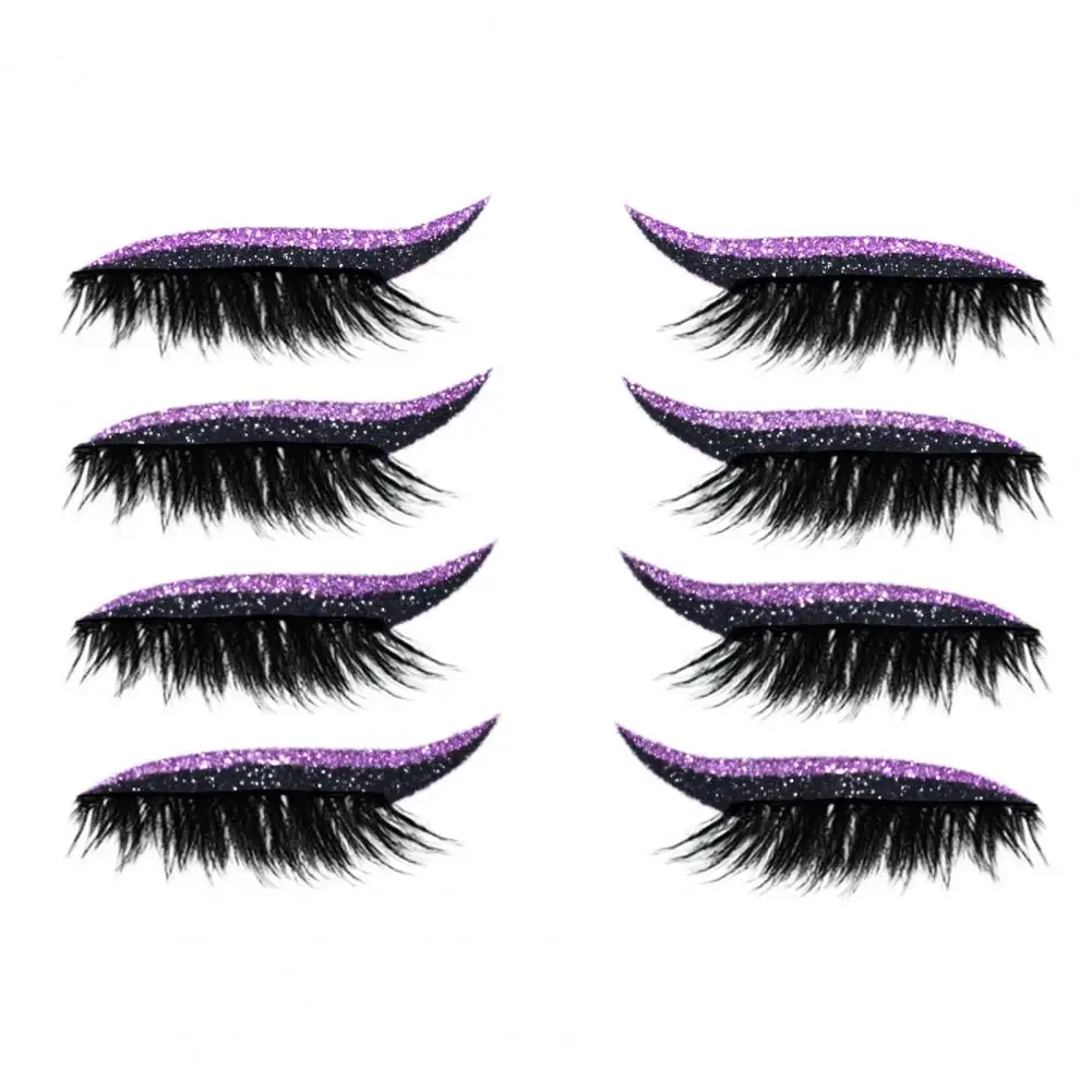 4 Pairs/Set Eyeliner Sticker Convenient Easy to Remove Plastic Makeup Eye Lashes for Halloween | Красота и здоровье