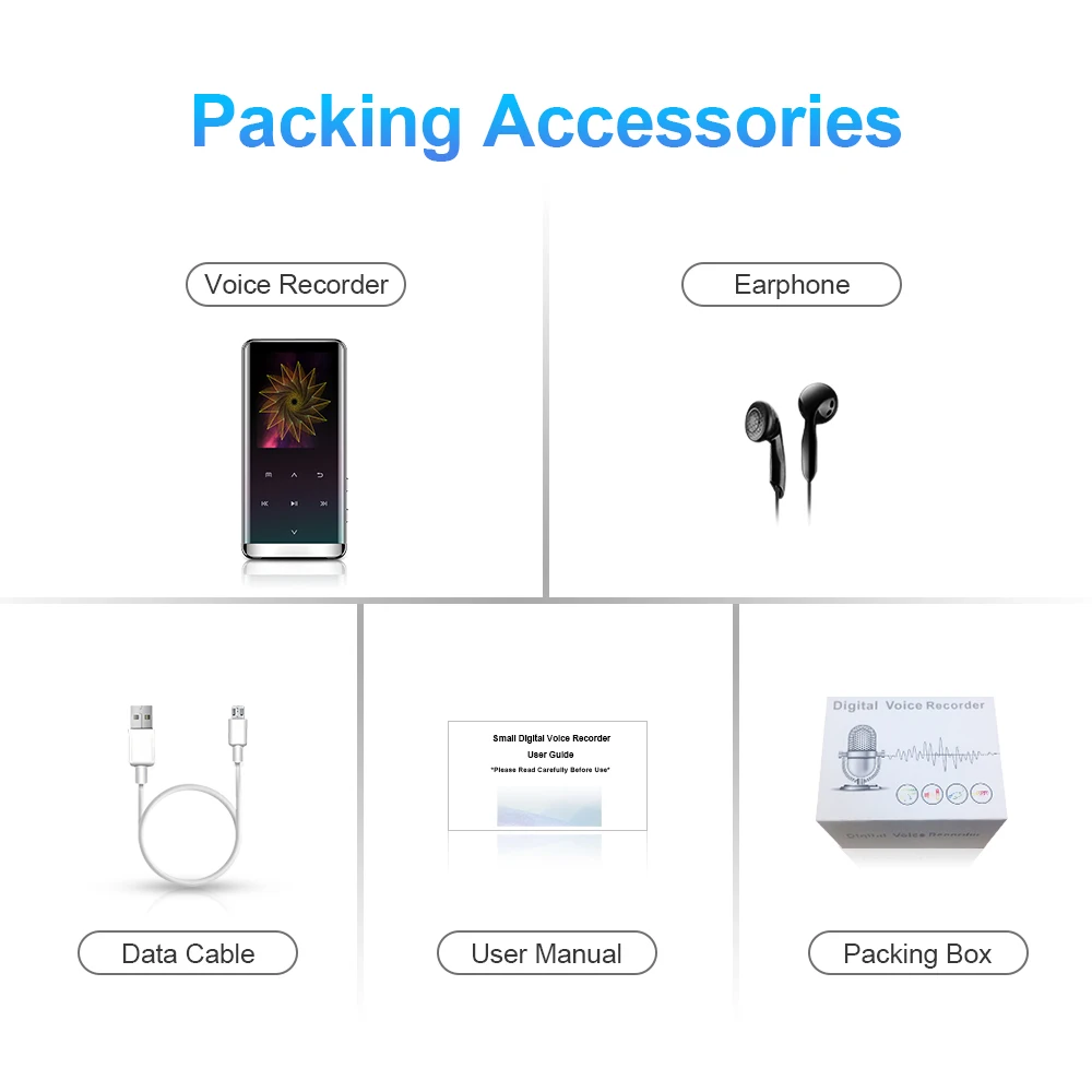 Цифровая Флешка для записи голоса рекордер MP3-плеер Bluetooth Mutilfunction fm-радио Запись WAV