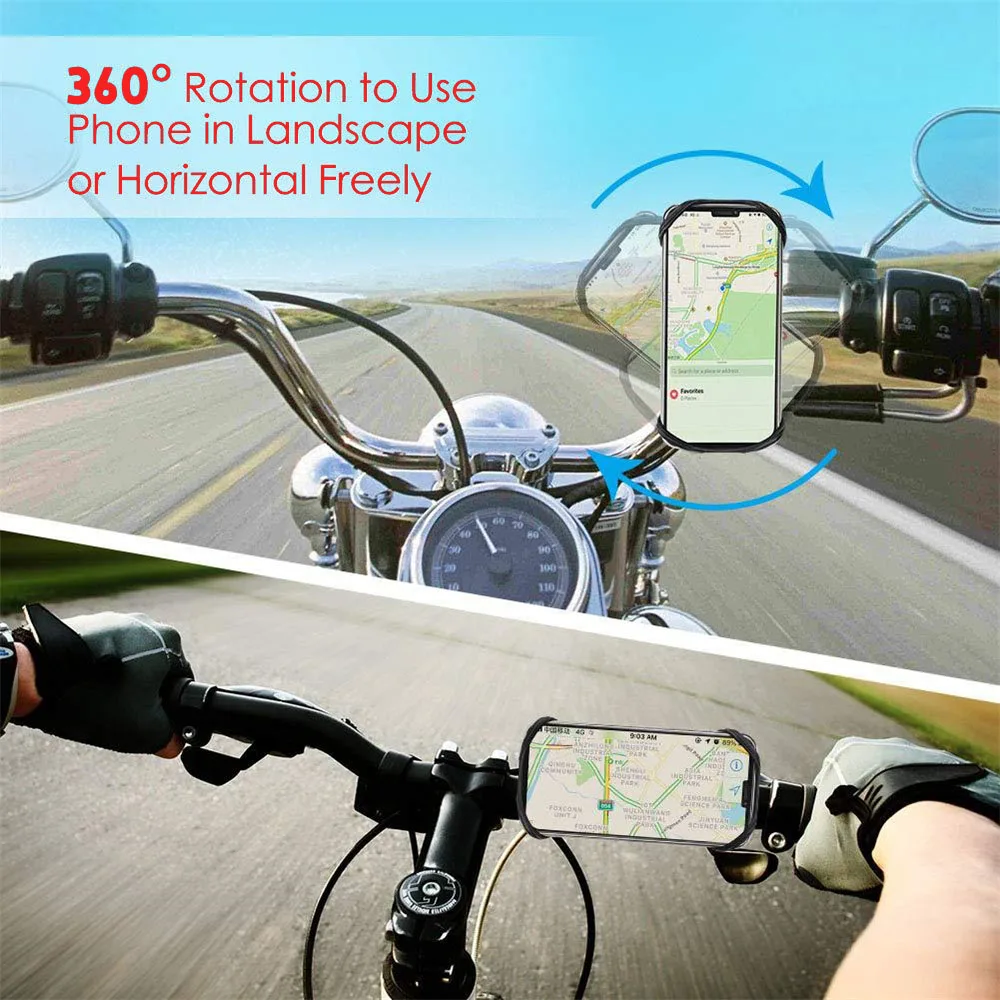 Вращающийся на 360 градусов мотоцикл велосипед gps кронштейн силиконовый магнитный