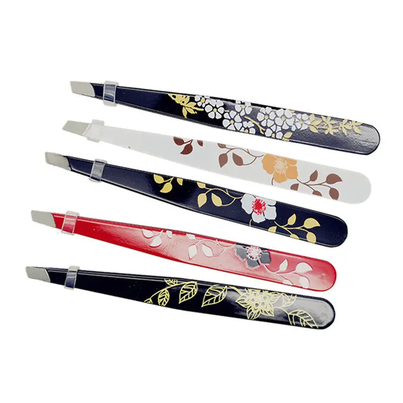 2020 2021 профессиональные пинцеты для бровей с принтом корейские красивые косые из