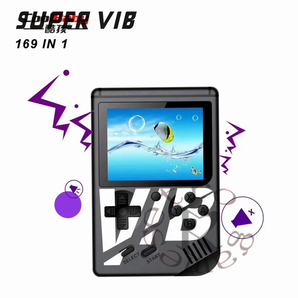 

VIB портативный игровой плеер, Вибрирующая портативная игровая консоль, 169 встроенных игр, поддержка ТВ выхода