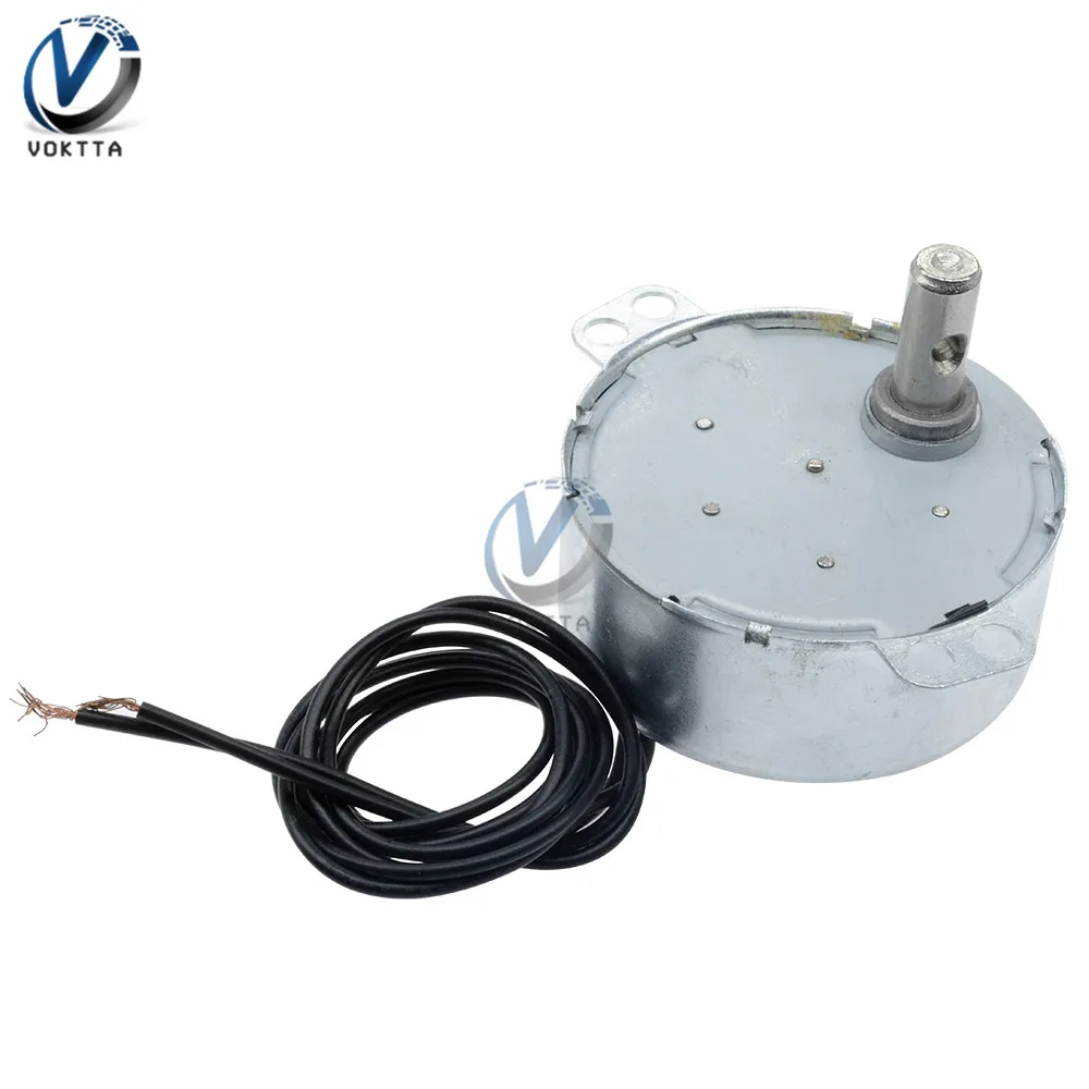 TYC-50 синхронный двигатель переменного тока 12V AC 220V синхронный двигатель с постоянным магнитом 5/6 об/мин вращение по часовой стрелке и против микроволновый поворотный стол