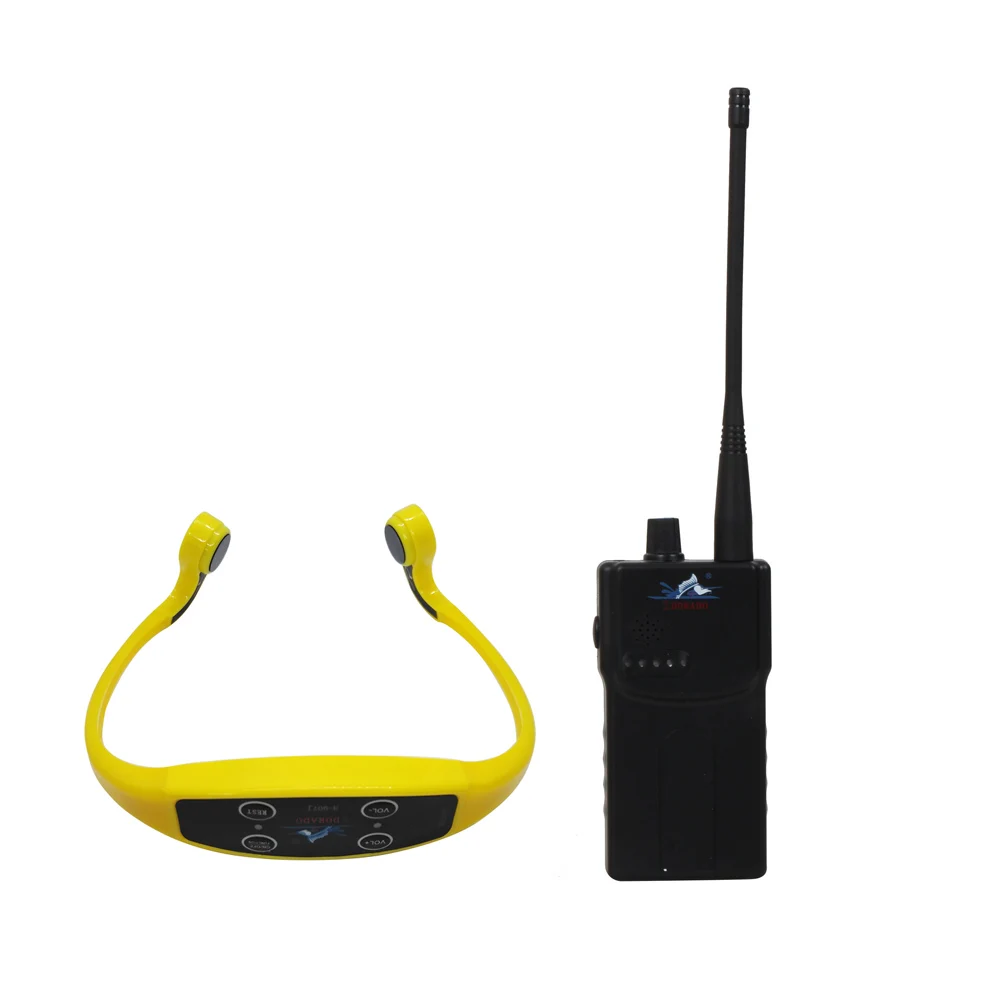 

Swimming Teaching Device Wireless Transmitting System with1 WalkieTalkie +1 Bone Conduction Waterproof Headphone Receivers+1 Mic