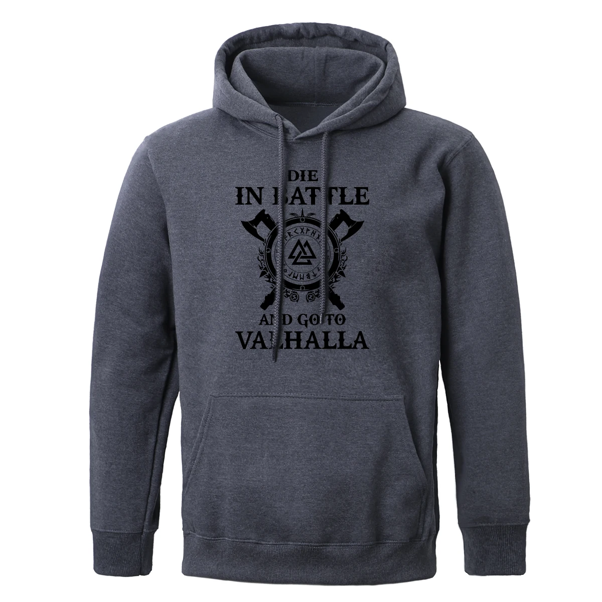 

Hot Sale Loose Vintage Clothesdie In Battle Vikings Legend Printing Male Hooded Coldproof Vogue Men Sweatshirt Big Size Hoodie