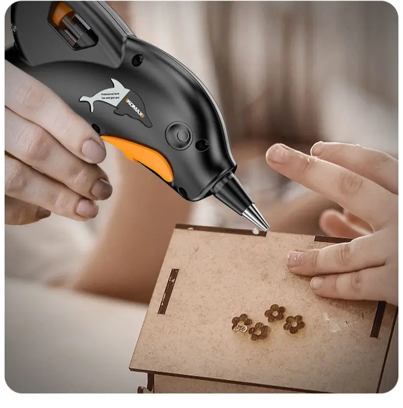 Термоклеевой пистолет высокотемпературный силиконовый 90 Вт для проектов сделай