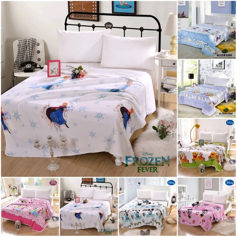 Disney Frozen Elsa Princess Cute Kids Summer Quilt 200x230CM Air Condition Blanket Comforter for Children Gift Bed