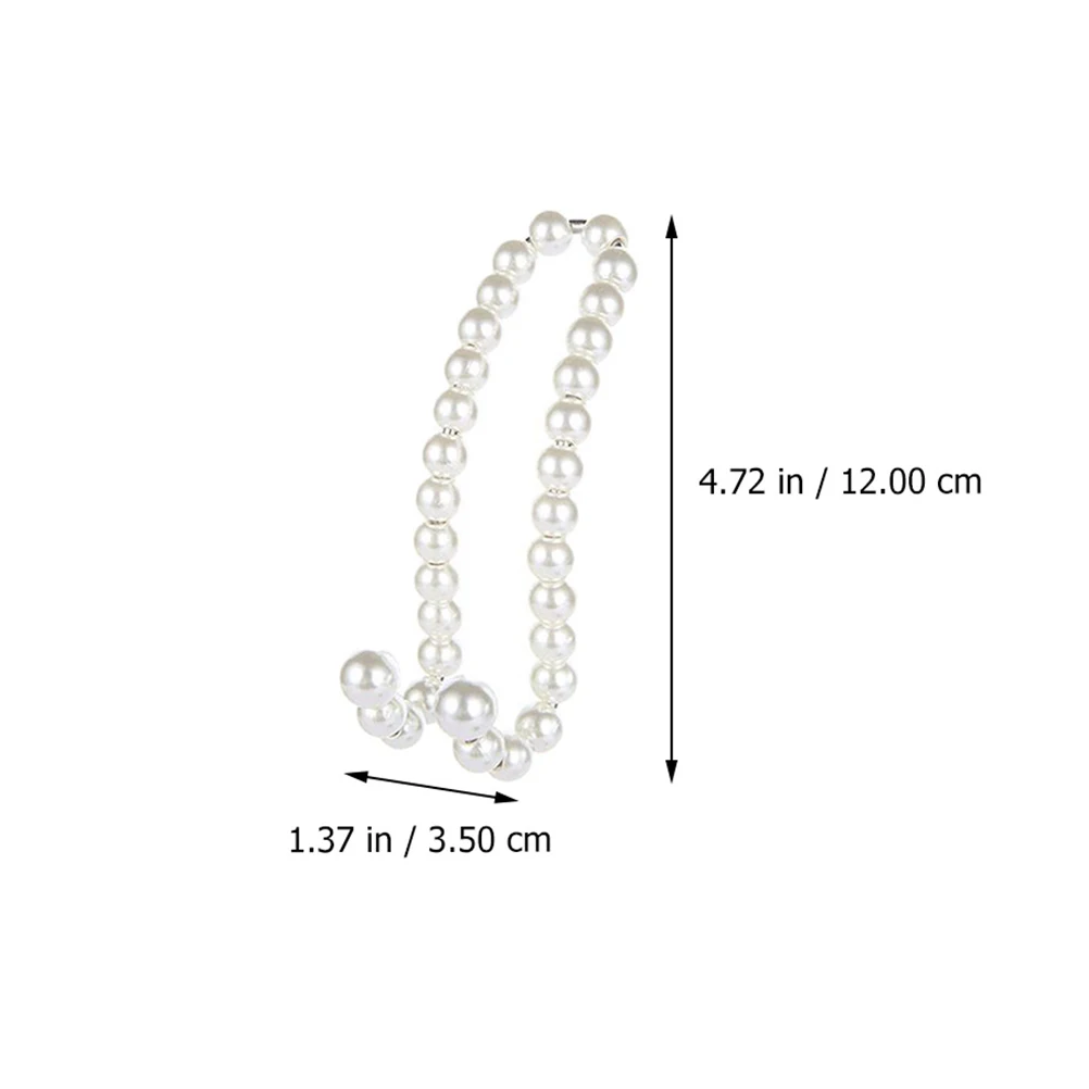 

2 Pairs Practical Car Seat Hangers Delicate Pearl Storage Hook Heavy Duty Hanger