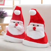 novelty santa hat light up funny jumping hat soft cotton christmas decoration party gift toy holiday costume wt music