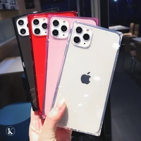 fashion square transparent phone case for iphone 14 pro max 13 12 11 x xs xr 7 8 plus se 2020 mini luxury soft shockproof cover