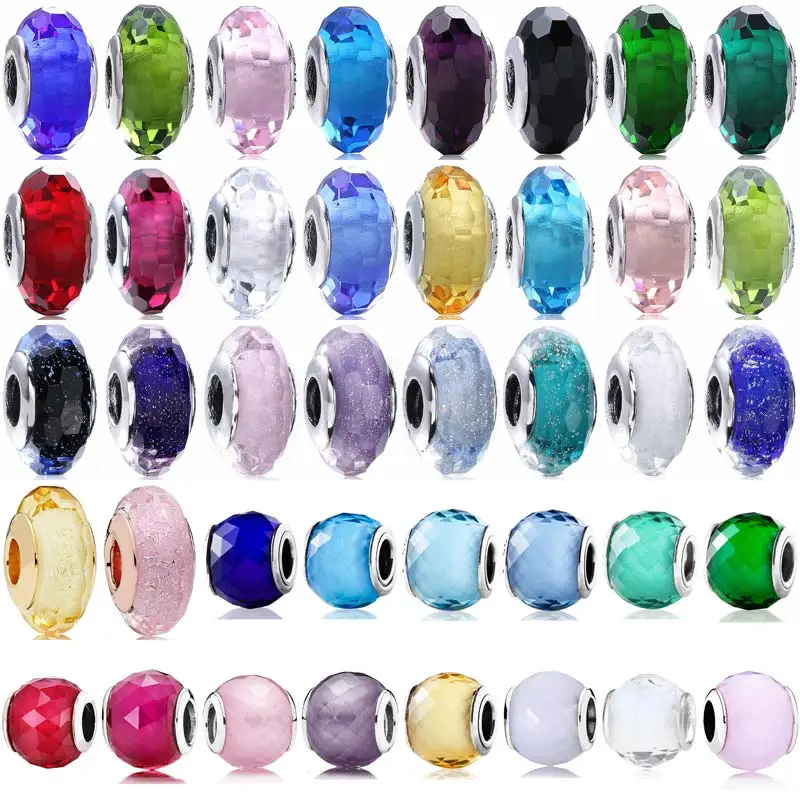 

Новинка, разноцветные блестящие бусины, серебряные бусины, подходят для популярных браслетов, украшения «сделай сам»