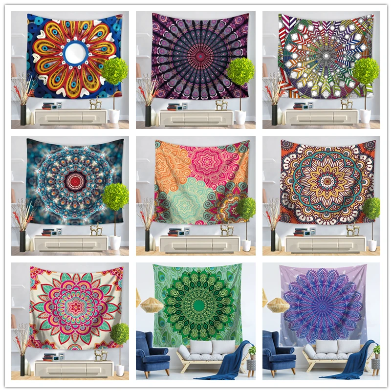 Настенный Гобелен 200 дизайна пляжное полотенце в богемном стиле с мандалой шаль