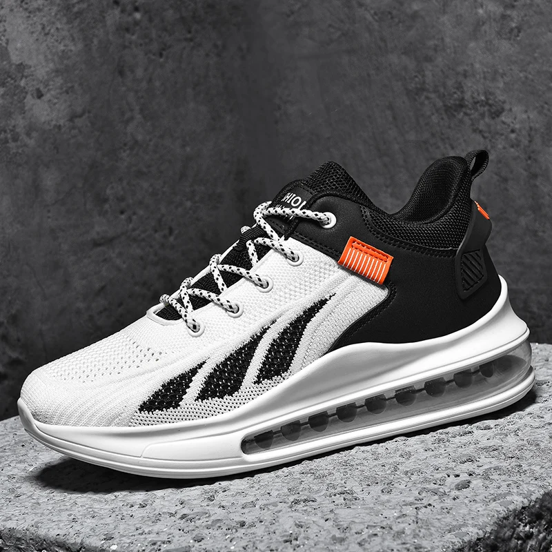 

Популярные мужские спортивные повседневные туфли Explosive, модные туфли, мужские туфли, кроссовки с полной подушкой, дышащие летающие тканые т...