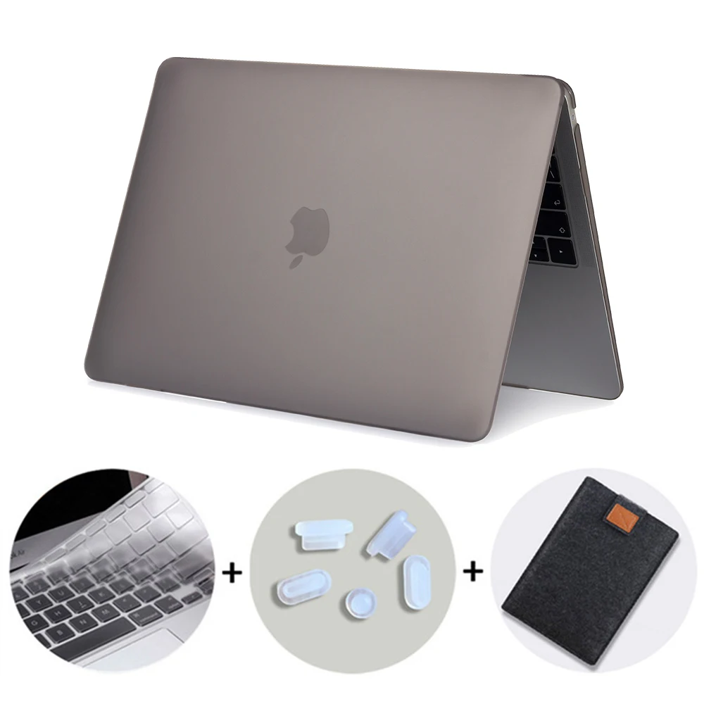 Matte Gray MTT матовый чехол для ноутбука Macbook Pro 13,3 16 дюймов чехол для apple mac book Air Pro retina 11 12 13 15 с сенсорной панелью - Цвет: Matte Gray