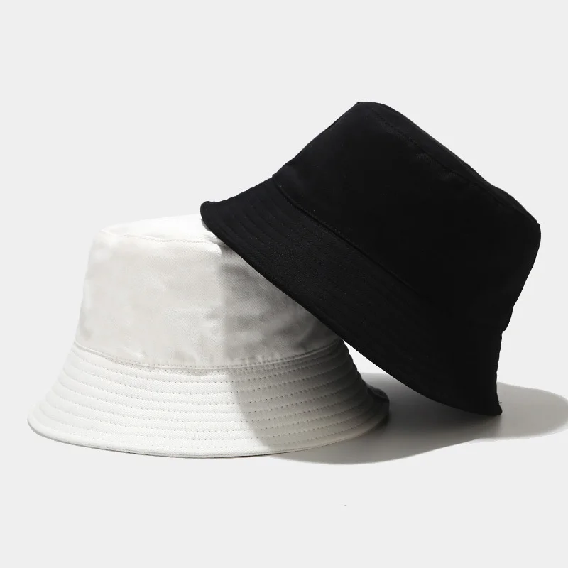 

Fashion Bucket Hat for Women and Men 2021 Summer Sun Caps Foldable Cotton Fishman Hat Flat Caps Unisex