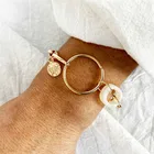 2022 Новый Винтажный большой круглый женский браслет Modyle в стиле панк золотого цвета простой акриловый браслет геометрической формы для женщин