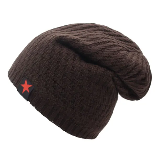 coffee Skullies Beanies, вязаная шапка для мужчин, зимние шапки для мужчин, шапка Gorras, полосатая шапочка, маска, мягкая мужская Балаклава, зимняя шапка, шапка - Color: coffee