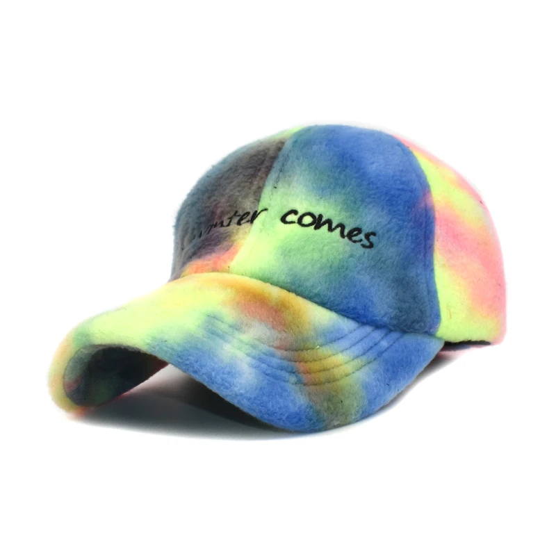 

Новинка, модные бейсболки FUODRAO с принтом в виде галстука, женские повседневные Шапки, зимняя теплая плюшевая уличная Кепка с надписью B47