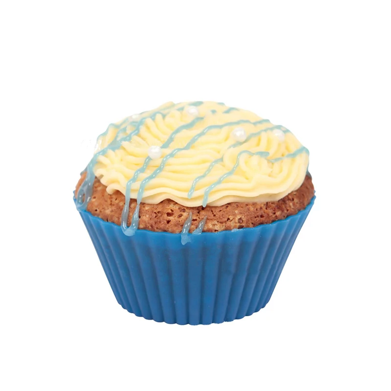 

Silicone Muffin Cup Mold Non- toxic Non-stick Baking Molds Reusable Round Shaped Cake DIY Baking Molds For Kitchen Accessories