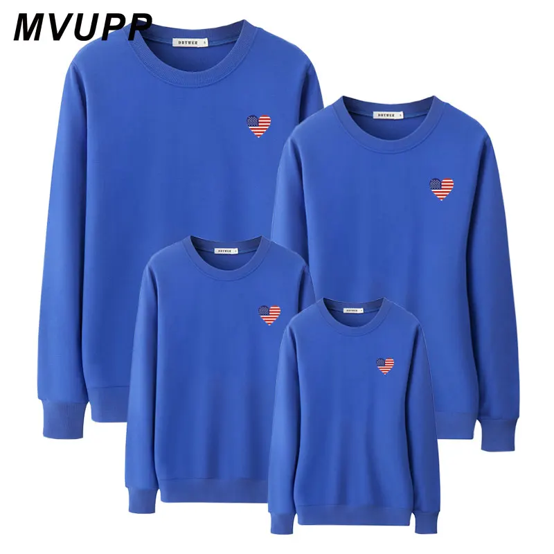 США Любовь сердце семья подходящая футболка толстовки Папа мама сын дочь