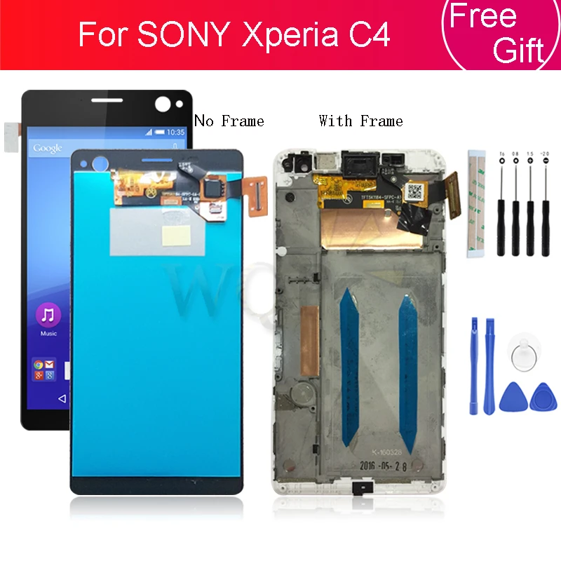 Дигитайзер сенсорного ЖК экрана в сборе с рамкой для SONY Xperia C4 E5303 E5306 E5353 запасные