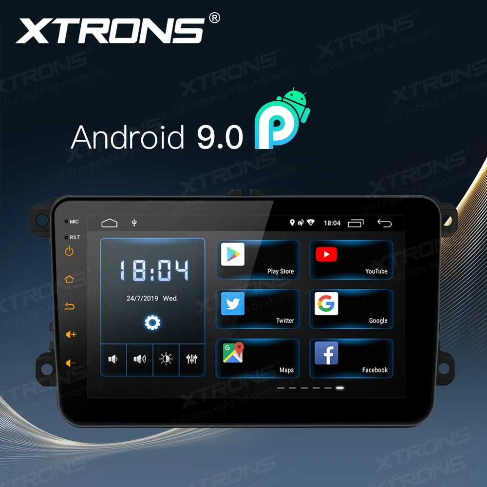 Автомобильный радиоплеер XTRONS 8 дюймов Android 9 0 GPS RCA OBD без DVD для VW Volkswagen Golf Plus Passat CC