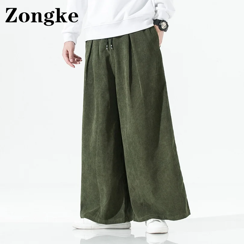 

Zongke Baggy Corduroy Pants Men Clothing Street Wear Harajuku Mens Pants Joggers Trousers Fashion M-5XL 2022 Spring New Arrivals