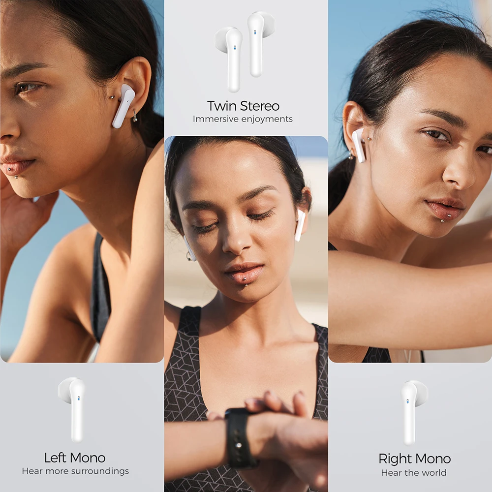 Mpow MX3 Wireless Earbuds TWS Bluetooth Earphones with Mic Hi-Fi Stereo Touch Control 25H Playtime Earphone for Phone | Электроника
