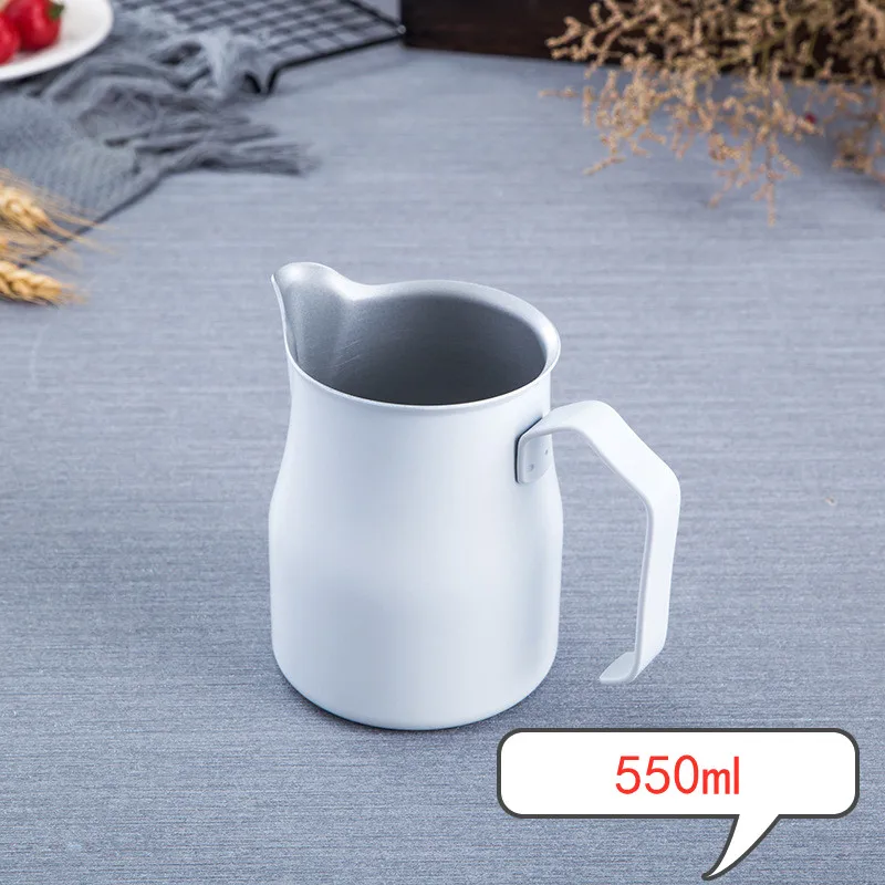 550ml Нержавеющая сталь 350/550/750 мл кружка для взбивания молока эспрессо бариста молочник для кофе Ремесло Кофе Латте Кружка для взбивания молока кувшин - Цвет: 550ml