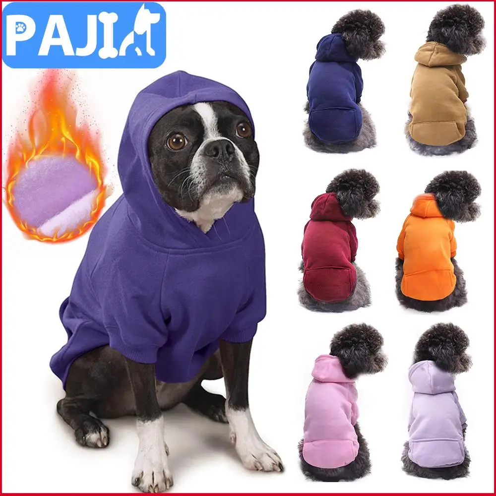 Хлопковая одежда для домашних животных зимние теплые толстовки собак пальто