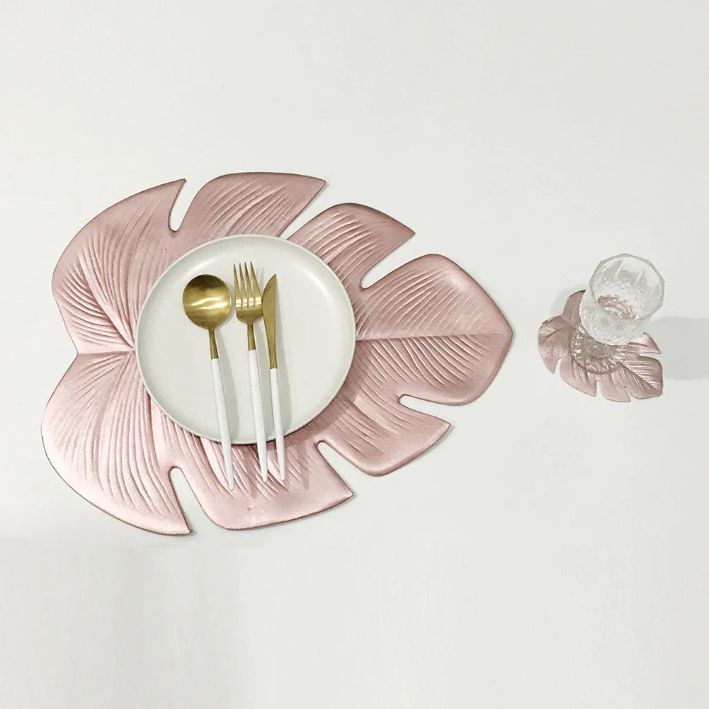 Коврик для кухонного стола имитация пальмы золотой лист ПВХ коврик декоративные