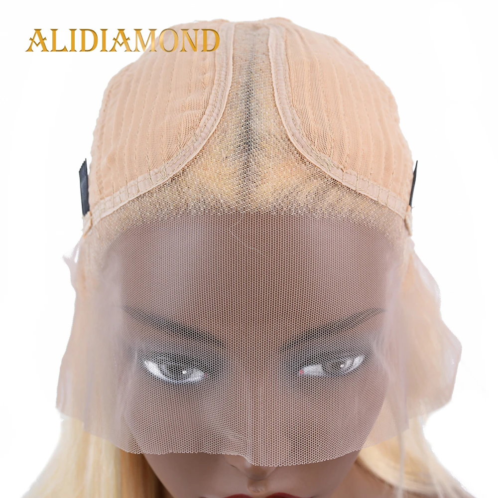 

613 Lace Front Human Hair Wigs Honey Blonde Short Bob Wigs for Women Colored Wigs Human Hair Gluess 13x1 Straight Lace Front Wig