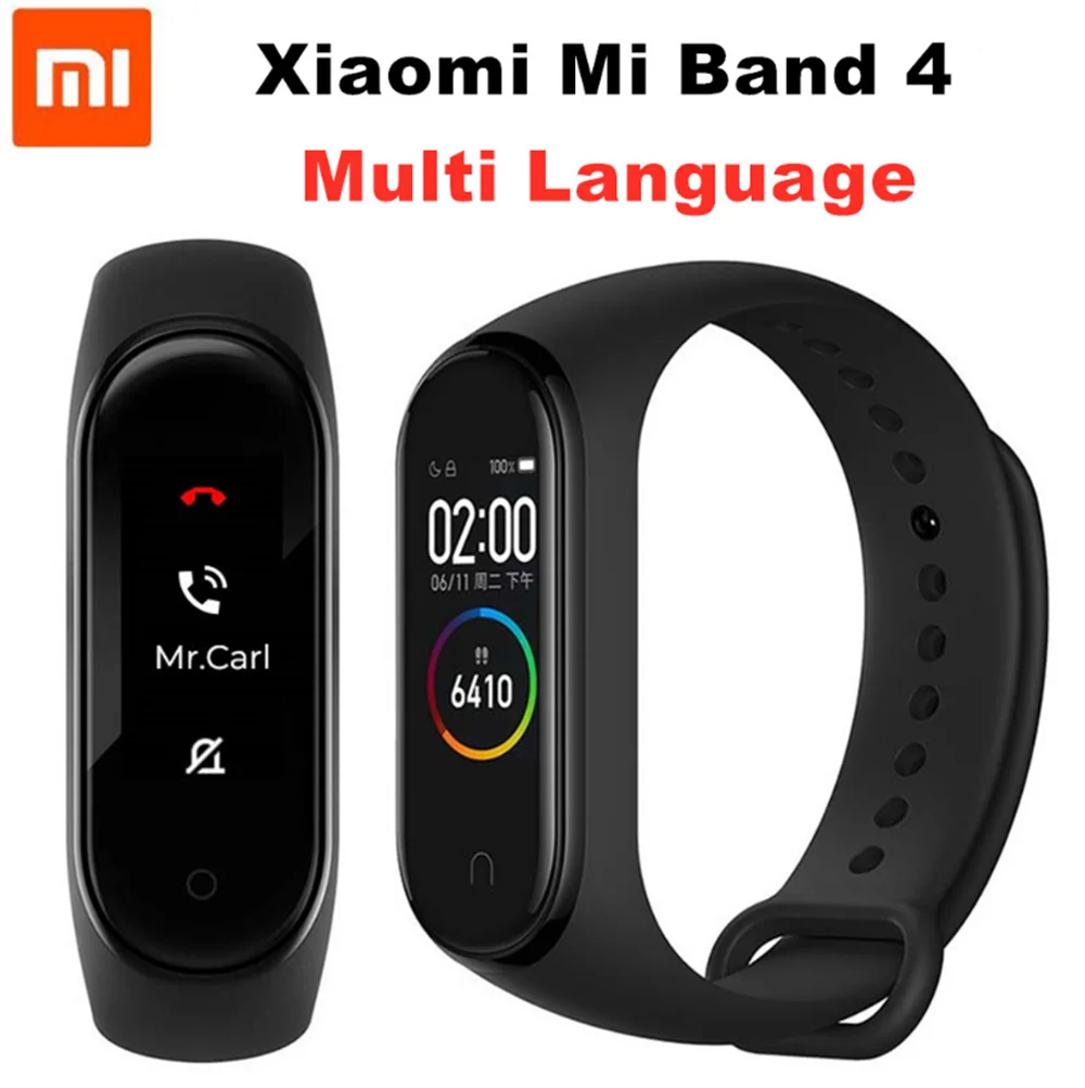 Оригинальный Xiaomi Mi Band 4 смарт браслет 0 95 дюймов AMOLED 120X240 полноцветный экран Bluetooth 5