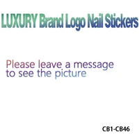 10pcs luxury logo nail stickers set mixed floral geometric sexy girl nail art water transfer decals tattoos sliders manicure