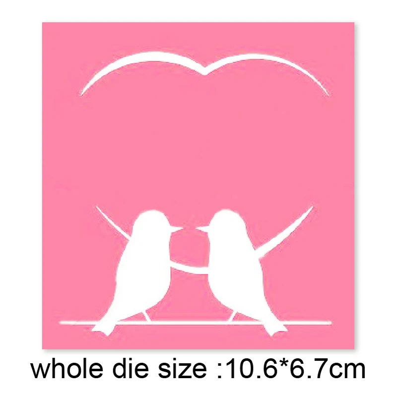 

Customize dies Couple Bird Heart Frame Metal Cutting Dies Scrapbooking dies wedding Card Making DIY Embossing Die Cut Craft dies