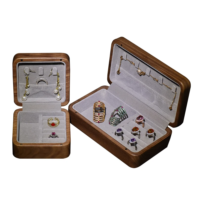 

JINSKY Jewelry Display Box Micro Fiber Jewelry Display Case Necklace Ring Earring Storage Organizer
