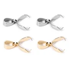 Зажимы для цепочки и ожерелья 3*15 мм5*17 мм7*19 мм, 10 шт., золотистые, нержавеющая сталь 316L