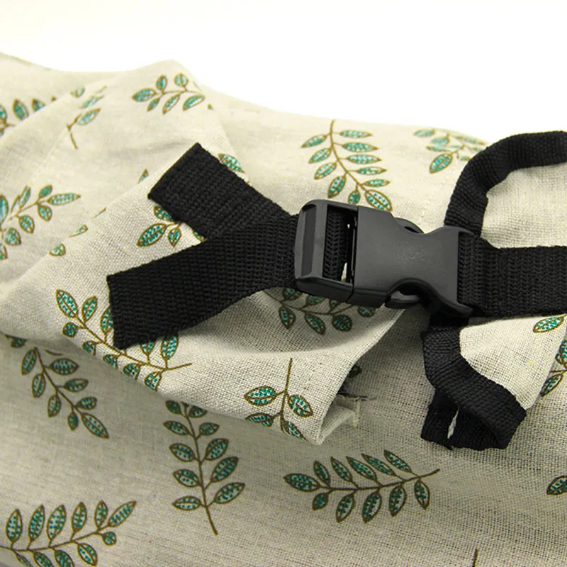 

Printed Linen Yoga Backpack Single Shoulder Portable Fitness Gymnastics Pilates Dance Sports Equipment Cylindrical Storage Bag