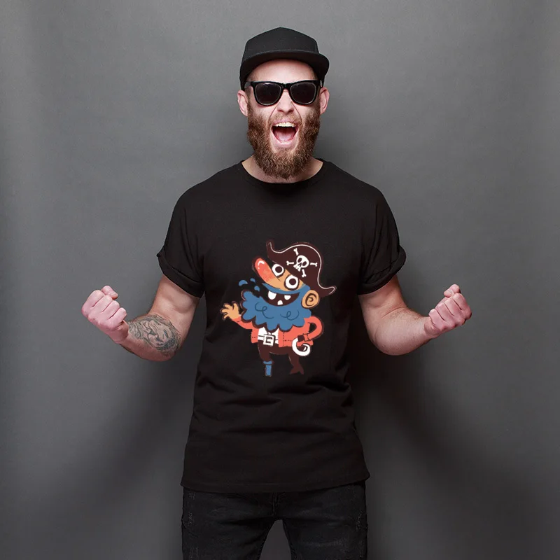 

Yarrrrr-Tee Round Neck Manga Tops Tees O-Neck Simple Style T-Shirts Printing Unisex Tops Shirt For Men