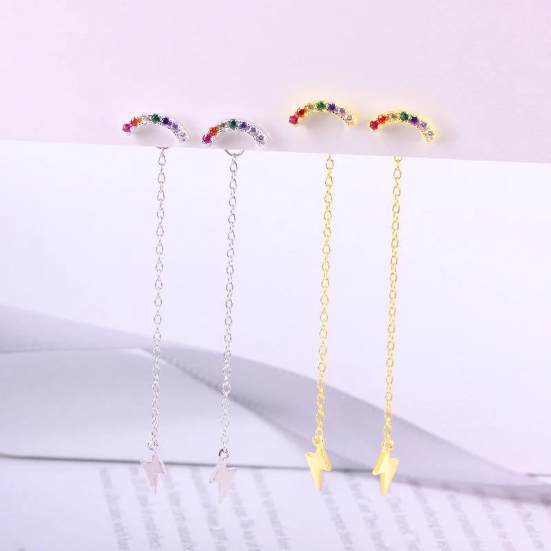 Женские серьги-подвески ROXI корейские серьги с разноцветными радужными