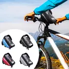 Сумка на руль велосипеда, портативная водонепроницаемая верхняя рама на руль для сенсорного экрана, светоотражающий аксессуар для горного велосипеда