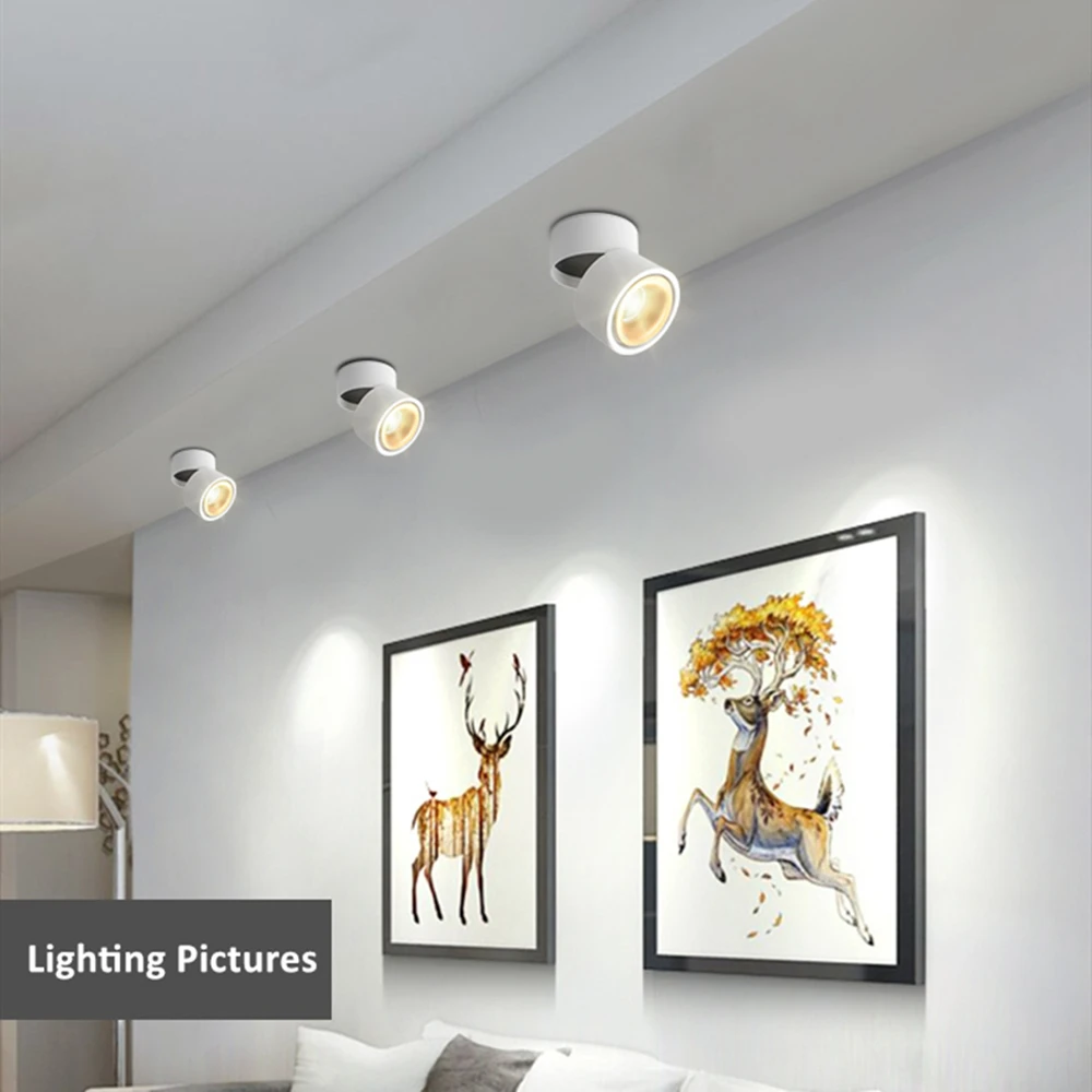 [DBF] вращающийся на 360 градусов поверхностный потолочный светильник 7 Вт 10 12 15