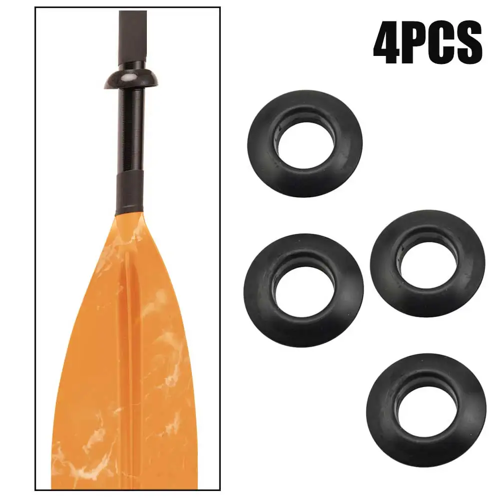 

4pcs Water Sports Raft Replacement Parts Easy Install Rubber Practical Oar Paddle Drip Ring Splash Guards Kayak Canoe Universal