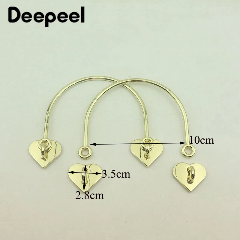 Deepeel 2 шт. металлическая ручка для сумки пряжки Для женщин из натуральной кожи